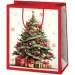 Cardex: Sacchetto regalo di dimensione media con albero di Natale e regali 17x10x23 cm