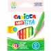 Carioca: Set di matite colorate Mini Tita resistenti alla rottura, 12 pezzi