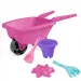 Carriola da sabbia rosa con accessori - Wader