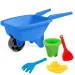 Carriola da sabbiera piccola di colore blu con accessori - Wader