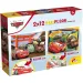Cars 2 in 1 maxi puzzle da 2x12 pezzi e album da colorare - Lisciani