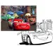 Cars 2 in 1 puzzle da 108 pezzi e album da colorare 70x50 cm - Lisciani