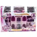 Casa delle bambole con accessori, bambole, suoni e luci
