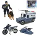 City Police: Set da gioco della polizia con veicoli e poliziotto