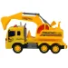 City Truck: Camion con escavatore con luci e suoni 1/18