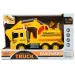 City Truck: Camion con escavatore con luci e suoni 1/18