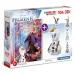 Clementoni: Disney Frozen 2 in 1 puzzle da 104 pezzi e modello di Olaf