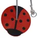 Coccinella di legno altalena piatta