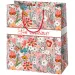 Con tanto affetto! Borsa regalo di medie dimensioni con fiori 18x23x10cm