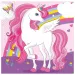Confezione da 20 tovaglioli a 2 strati con unicorno arcobaleno