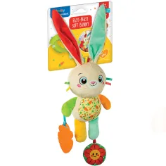 Coniglietto di peluche da portare con anello da dentizione - Clementoni immagine 1