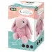 Coniglio di peluche rosa con proiettore 25x27x19cm