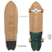 Cruiser skateboard effetto legno bronzo con ruote, misura 28 pollici