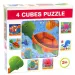 Cubi di fiaba con animali marini 4 pezzi