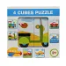 Cubo puzzle con motivo veicoli, set da 4 pezzi