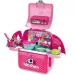 Cucina giocattolo portatile 2 in 1 rosa in zaino
