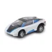Darda: auto da corsa bianco DCR1 con motore a retrocarica 1/60