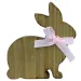 Decorazione di coniglio pasquale in legno 11 cm