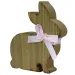 Decorazione di coniglio pasquale in legno 11 cm