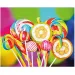 Diamond painting: Set di pittura con diamanti lecca-lecca 40x50 cm