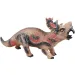 Dino World: Figura di Styracosaurus in vinile con suono, imbottitura in cotone, 35 cm