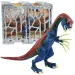 Dino World: Figura di dinosauro Therizinosaurus dettagliatamente realizzata di 20 cm in gabbia.
