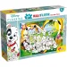 Disney 101 cuccioli 2 in 1 maxi puzzle da 24 pezzi e album da colorare 70x50cm - Lisciani