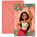 Disney+Principesse Vaiana 2 inviti per festa con buste set da 6 pezzi