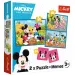 Disney: Set di puzzle e carte memoria di Mickey e Minnie 2 in 1 - Trefl