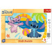 Disney Stitch Avventura in spiaggia - puzzle con cornice da 15 pezzi - Trefl