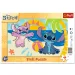 Disney Stitch Avventura in spiaggia - puzzle con cornice da 15 pezzi - Trefl