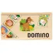 Domino in legno con motivi di animali
