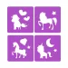 Dream Horse: Set di gessetti da asfalto con stencil unicorno