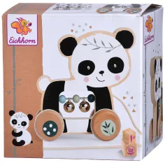 Eichhorn: Giocattolo da tirare in legno a forma di panda con ruote - Simba Toys immagine 1