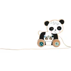 Eichhorn: Giocattolo da tirare in legno a forma di panda con ruote - Simba Toys immagine 2