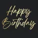 Elegante tovagliolo di carta con scritta "Happy Birthday" – 2 veli, 33x33 cm, 20 pezzi