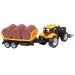 Engineering Truck: Set trattore con rimorchio e barili di olio 28cm