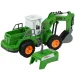 Escavatore telecomandato RC in verde con effetti luminosi, scala 1/30, 22 cm