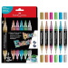 Faber-Castell: Black Edition Shake &amp; Paint set di 6 marker metallici colorati a doppia punta, 3mm e 1mm