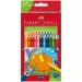 Faber-Castell: Set di 24 matite colorate triangolari Jumbo con temperino
