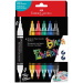 Faber-Castell: Set di 6 marker colorati Black Edition Shake &amp; Paint a doppia punta, 3 mm e 1 mm