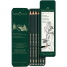 Faber-Castell: Set di 6 matite di grafite Castell 9000 in scatola di metallo