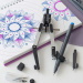 Faber-Castell: Set di Compasso a Regolazione Rapida con Adattatore Universale – Colore Argento