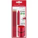 Faber-Castell: Set di cancelleria Grip rosso con temperino