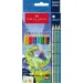 Faber-Castell: Set di matite colorate Grip con dinosauri, confezione da 10+3 pezzi