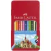 Faber-Castell: Set di matite colorate, confezione da 12 pezzi in scatola di metallo