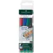 Faber-Castell: Set di pennarelli alcolici Multimark 0,6mm 4 pezzi