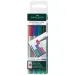 Faber-Castell: Set di pennarelli per pellicole Multimark M – 4 pezzi
