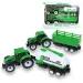 Farm Truck: Set trattore verde a due pezzi con rimorchio