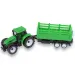 Farm Truck: Set trattore verde a due pezzi con rimorchio